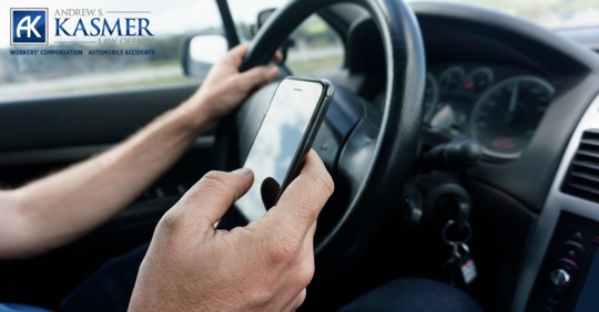 person on a cellphone while driving